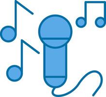 Sing Filled Blue  Icon vector