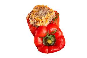 stuffed pepper meat and rice filling fresh food tasty healthy eating cooking appetizer meal food snack on the table copy space food photo