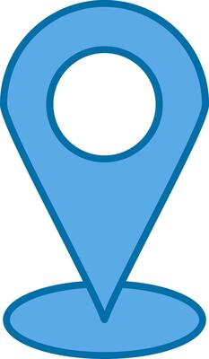 Starred Location Filled Blue  Icon