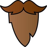 Moustache Line Filled Gradient  Icon vector