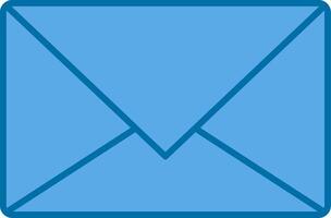 Email Filled Blue  Icon vector