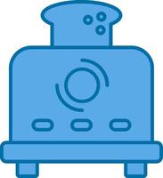 Toaster Filled Blue  Icon vector