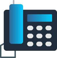 Telephone Flat Gradient  Icon vector