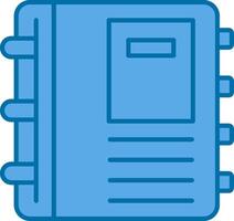 Diary Filled Blue  Icon vector