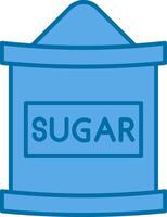 Sugar Bag Filled Blue  Icon vector