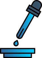Pipette Line Filled Gradient  Icon vector