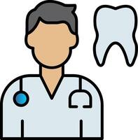 Dentist Line Filled Gradient  Icon vector