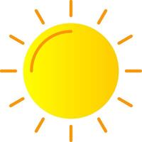 Sun Flat Gradient  Icon vector