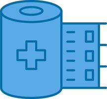 Bandage Roll Filled Blue  Icon vector