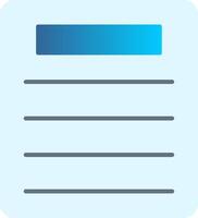 Document Flat Gradient  Icon vector