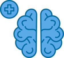 Neurology Filled Blue  Icon vector