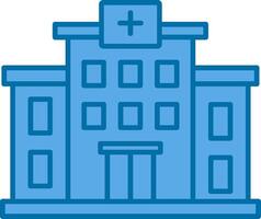 Hospital Filled Blue  Icon vector