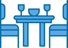 Dining Room Filled Blue  Icon vector