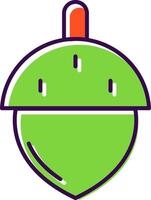 Acorn Filled  Icon vector