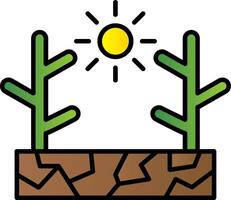 Drought Line Filled Gradient  Icon vector