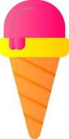 Ice Cream Flat Gradient  Icon vector