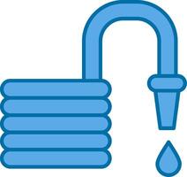 Garden Hose Filled Blue  Icon vector