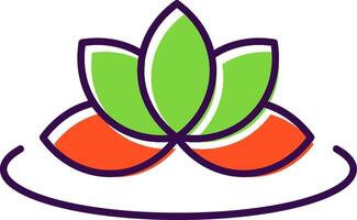 Lotus Filled  Icon vector