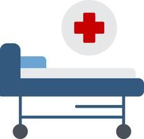 Hospital Bed Flat Gradient  Icon vector