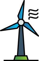 Wind Turbine Line Filled Gradient  Icon vector