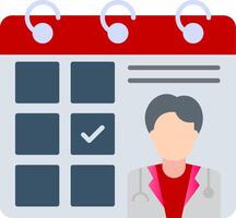Doctor Visit Day Flat Gradient  Icon vector