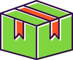 Delivery Box Filled  Icon vector