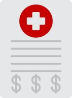 Medical Bill Flat Gradient  Icon vector