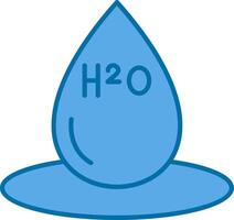 H2o Filled Blue  Icon vector