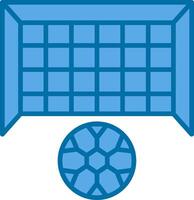 Goal Post Filled Blue  Icon vector