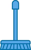 Mop Filled Blue  Icon vector