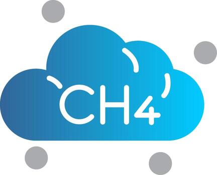 Methane Flat Gradient  Icon vector