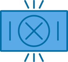Red Card Filled Blue  Icon vector