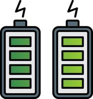 Batteries Line Filled Gradient  Icon vector