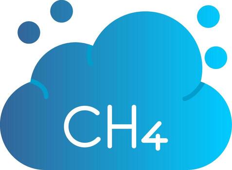 Methane Flat Gradient  Icon vector