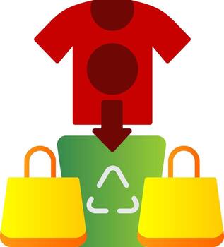 Overconsumption Flat Gradient  Icon vector