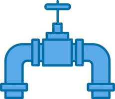 Pipes Filled Blue  Icon vector