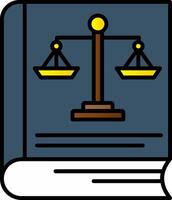 Law Book Line Filled Gradient  Icon vector