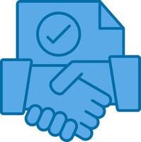 Agreement Filled Blue  Icon vector