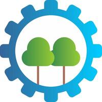 Forest Management Flat Gradient  Icon vector