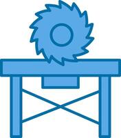 Circular Saw Filled Blue  Icon vector