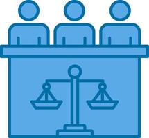 Court Jury Filled Blue  Icon vector