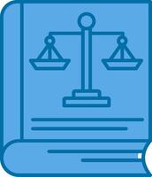Law Book Filled Blue  Icon vector