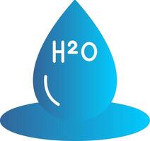 H2O plano degradado icono vector