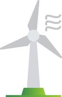 Wind Turbine Flat Gradient  Icon vector