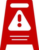 Hazard Sign Flat Gradient  Icon vector
