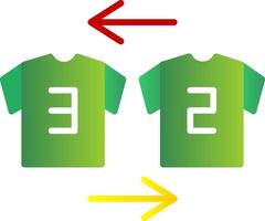 Substitution Flat Gradient  Icon vector