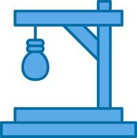 Gallows Filled Blue  Icon vector