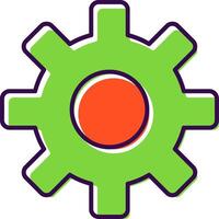 Gears Filled  Icon vector