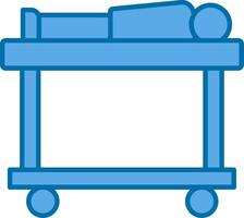 Dead body Filled Blue  Icon vector