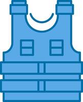 Police Vest Filled Blue  Icon vector